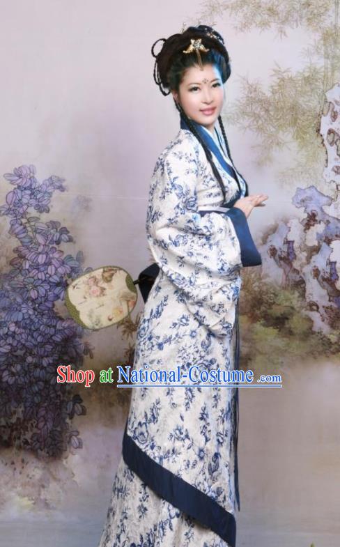 Ancient Chinese Traditional Costumes Han Dynasty Imperial Concubine Hanfu Dress for Women