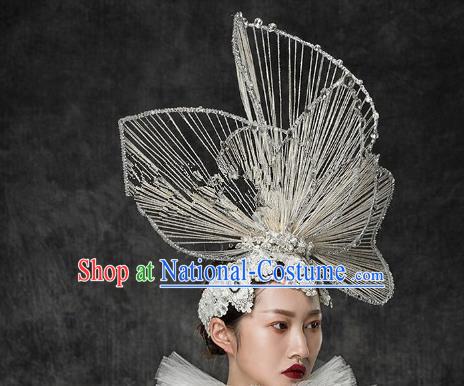 Top Grade Halloween Catwalks Hair Accessories Baroque Crystal Exaggerated Headdress for Women