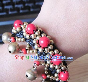 Chinese Traditional National Bangle Accessories Ethnic Bells Bracelet for Women