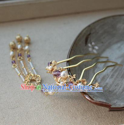 Asian Chinese Traditional Hair Accessories Ancient Hanfu Hair Comb Hairpins for Women