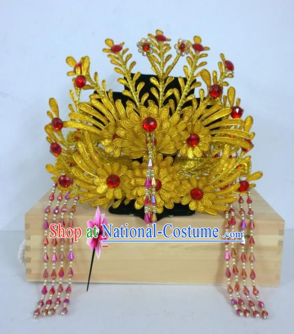 Chinese Classical Beijing Opera Hair Accessories Traditional Ancient Queen Phoenix Coronet for Women