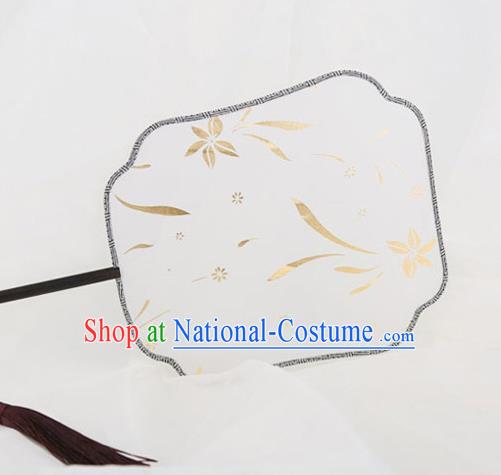 Traditional Chinese Crafts Palace Fans Round Fans Ancient Princess Silk Fan for Women