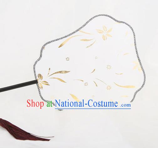 Traditional Chinese Crafts Palace Fans Silk Round Fans Ancient Princess Fan for Women