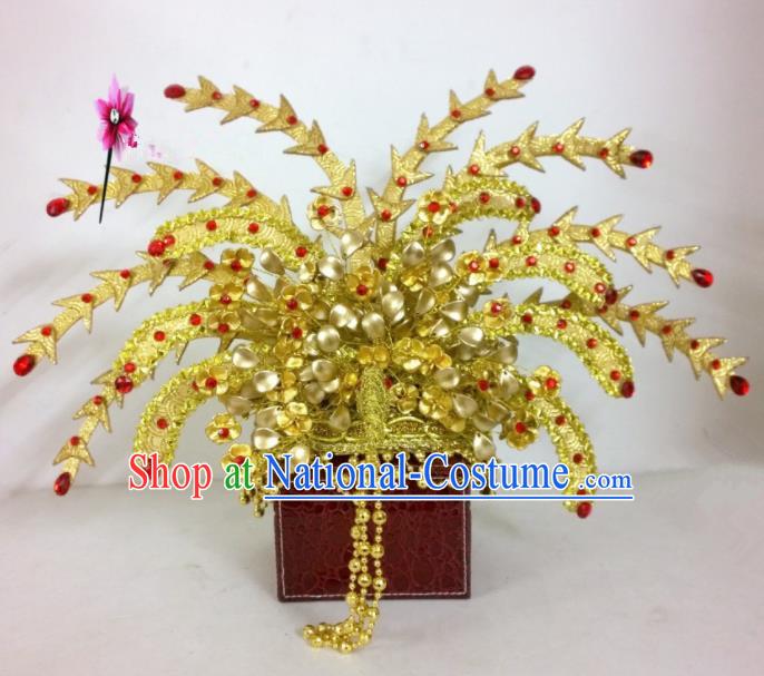 Chinese Classical Hair Accessories Traditional Ancient Tang Dynasty Imperial Consort Phoenix Coronet for Women