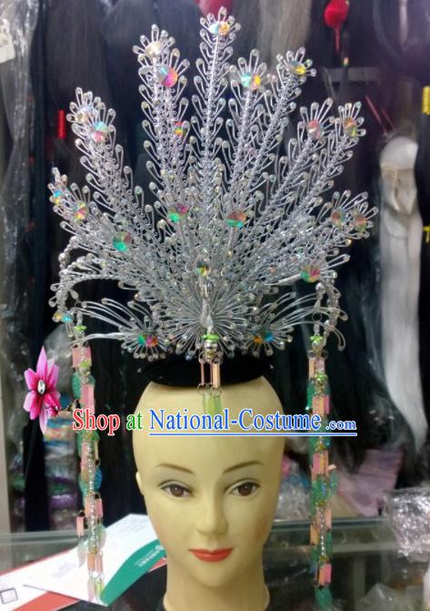 Chinese Classical Imperial Consort Hair Accessories Traditional Ancient Beijing Opera Phoenix Coronet for Women