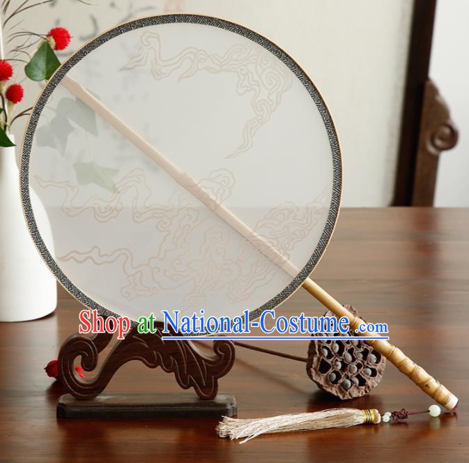 Chinese Traditional Palace Fans Hanfu Round Fans Ancient Silk Fan for Women