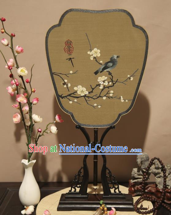 Chinese Ancient Traditional Palace Fans Hanfu Pure Silk Round Fans for Women