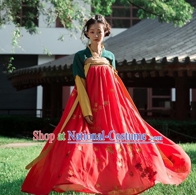 Chinese Ancient Drama Costumes Traditional Tang Dynasty Princess Hanfu Dress for Women