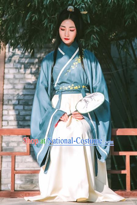 Chinese Han Dynasty Princess Hanfu Dress Ancient Drama Peri Embroidered Costumes for Women