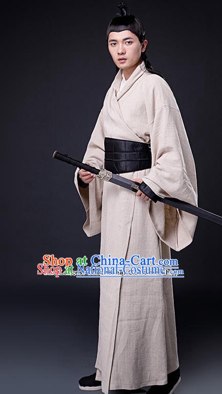 Chinese Ancient Drama Three Kingdoms Period Swordsman Costumes for Men