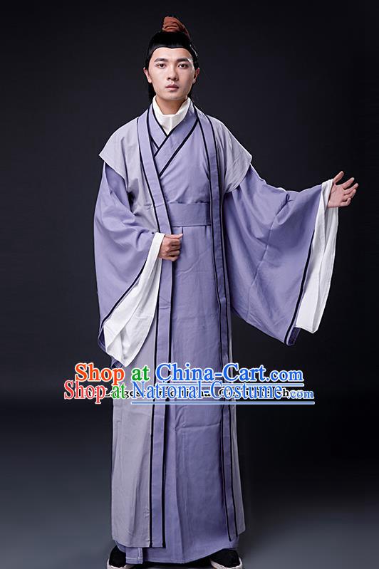 Chinese Ancient Drama Han Dynasty Confucian Scholar Costumes for Men