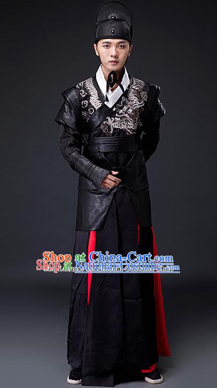 Chinese Ancient Ming Dynasty Blades Imperial Guards Embroidered Costumes for Men