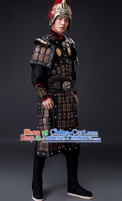 Chinese Ancient Drama Tang Dynasty General Helmet and Body Armour for Men