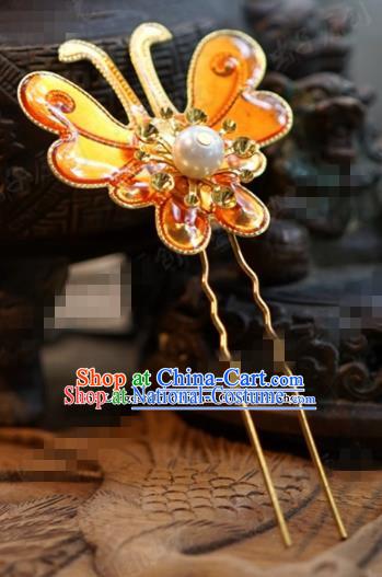 Chinese Ancient Wedding Hair Jewelry Accessories Queen Butterfly Hairpins for Women