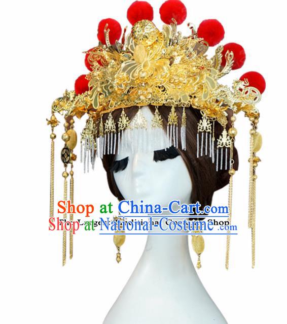 Chinese Ancient Wedding Queen Phoenix Coronet Hair Jewelry Accessories Hairpins for Women