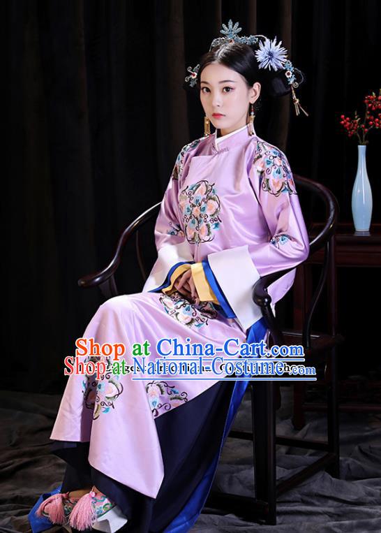 Chinese Ancient Qing Dynasty Drama Manchu Imperial Consort Princess Consort Costumes for Women