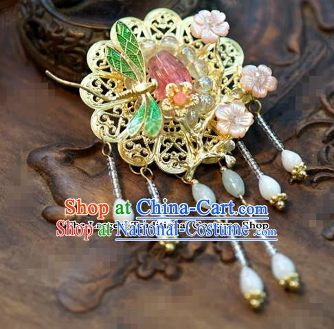 Chinese Traditional Wedding Hanfu Dragonfly Brooch Ancient Bride Palace Jewelry Accessories for Women