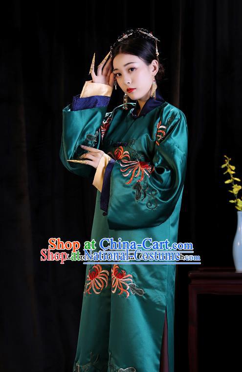 Chinese Ancient Palace Lady Clothing Qing Dynasty Drama Manchu Imperial Consort Embroidered Costumes for Women