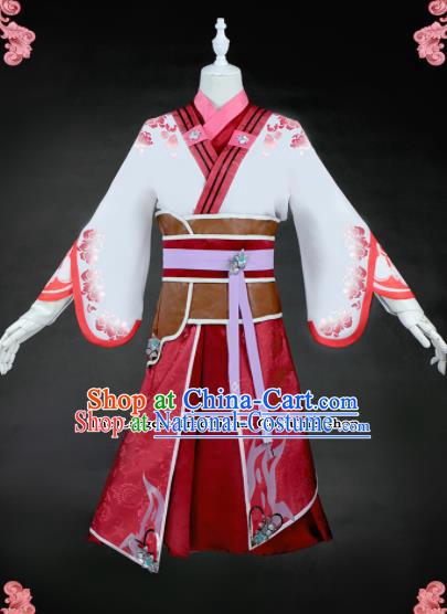 Chinese Traditional Cosplay Female Knight Costumes Ancient Swordswoman Clothing for Women