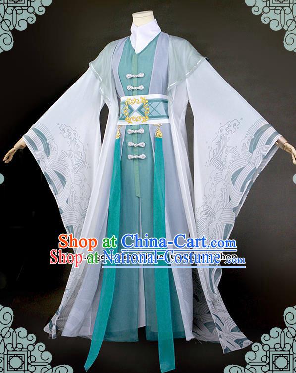 Chinese Traditional Cosplay Nobility Childe Knight Costumes Ancient Swordsman Clothing for Men