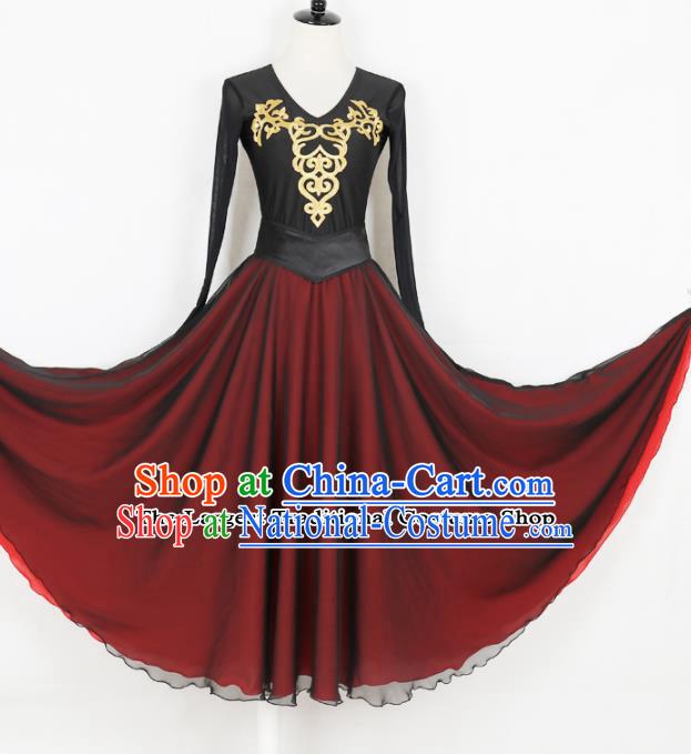 Chinese Uyghur Ethnic Minority Dress Traditional Nationality Folk Dance Costume for Kids