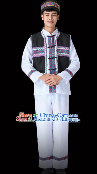 Chinese Traditional Miao Minority Folk Dance Clothing Ethnic Dance Costumes for Men