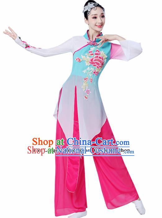 Chinese Traditional Folk Dance Dress Classical Dance Umbrella Dance Costumes for Women