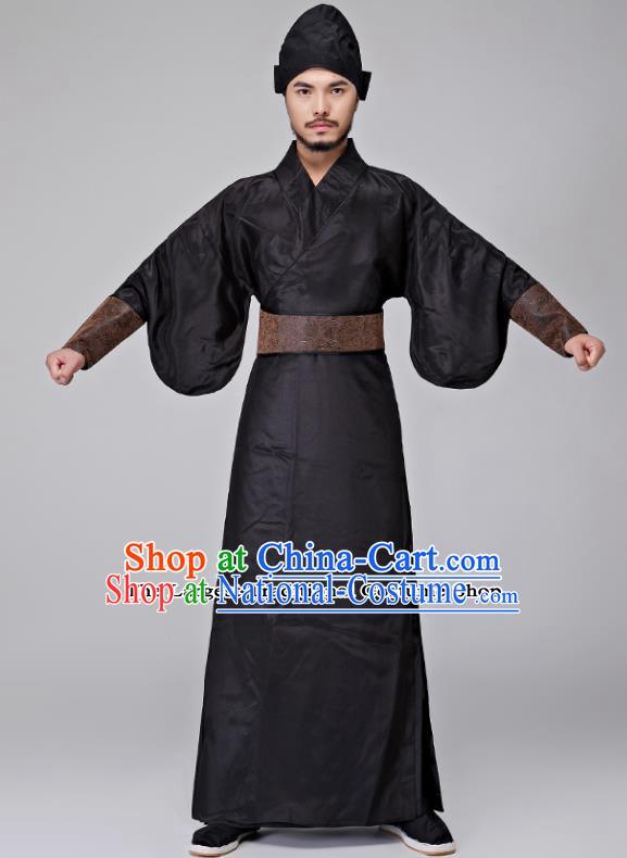 Traditional Chinese Three Kingdoms Period Swordsman Costumes Ancient Drama Knight Clothing for Men