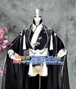 Traditional Chinese Cosplay Childe Embroidered Costumes Ancient Swordsman Hanfu Clothing for Men