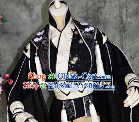 Traditional Chinese Cosplay Childe Embroidered Costumes Ancient Swordsman Hanfu Clothing for Men