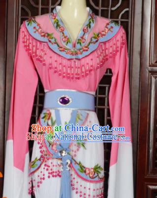 Traditional Chinese Beijing Opera Actress Costumes Ancient Peri Princess Pink Dress for Adults