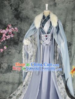 Traditional Chinese Cosplay Prince Costumes Ancient Swordsman King Hanfu Clothing for Men