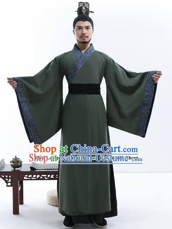 Chinese Traditional Han Dynasty Scholar Costumes Ancient Drama Swordsman Robe for Men