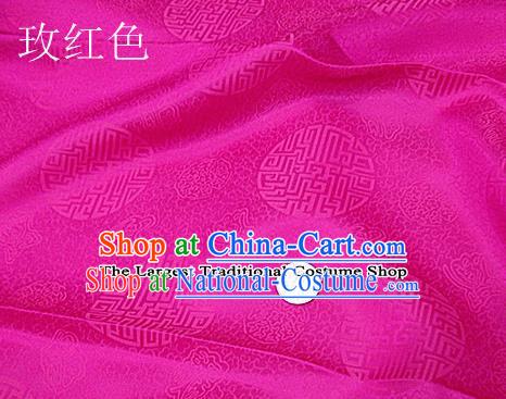 Traditional Chinese Royal Pattern Design Rosy Brocade Fabric Silk Fabric Chinese Fabric Asian Material