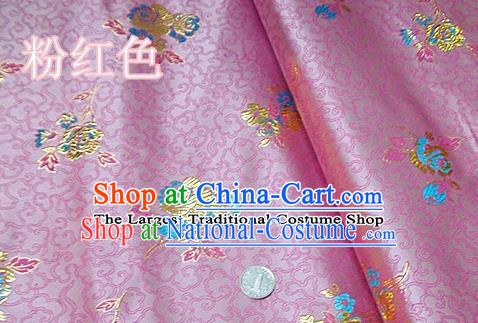 Traditional Chinese Royal Pattern Pink Brocade Tang Suit Fabric Silk Fabric Asian Material