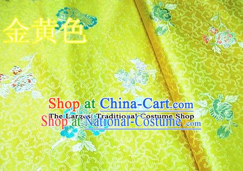 Traditional Chinese Royal Pattern Golden Brocade Tang Suit Fabric Silk Fabric Asian Material