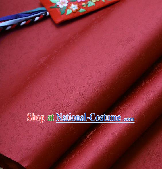 Asian Traditional Classical Pattern Red Brocade Cloth Drapery Korean Hanbok Palace Satin Silk Fabric