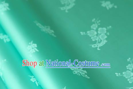 Asian Traditional Classical Pattern Light Green Brocade Cloth Drapery Korean Hanbok Palace Satin Silk Fabric