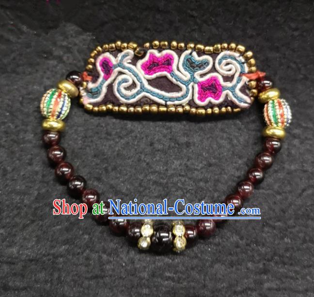 Chinese Traditional Jewelry Yunnan National Embroidered Bracelets for Women