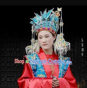 Chinese Traditional Wedding Hair Accessories Ancient Ming Dynasty Empress Phoenix Coronet for Women