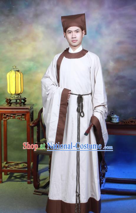 Traditional Chinese Song Dynasty Ministry Councillor Hanfu Clothing Ancient Scholar Costumes for Men