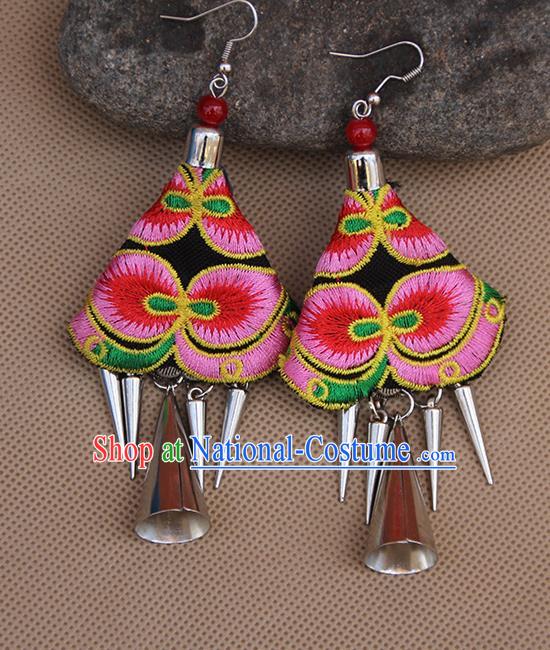 Chinese Traditional Ethnic Embroidered Earrings National Ear Accessories for Women