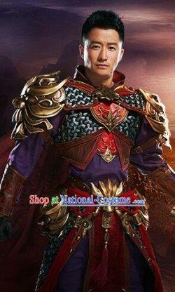 Ancient Chinese General Armor Costumes Complete Set