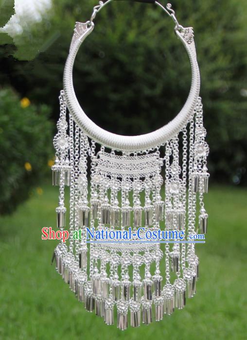 Chinese Traditional Miao Minority Tassel Necklace Ethnic Accessories for Women