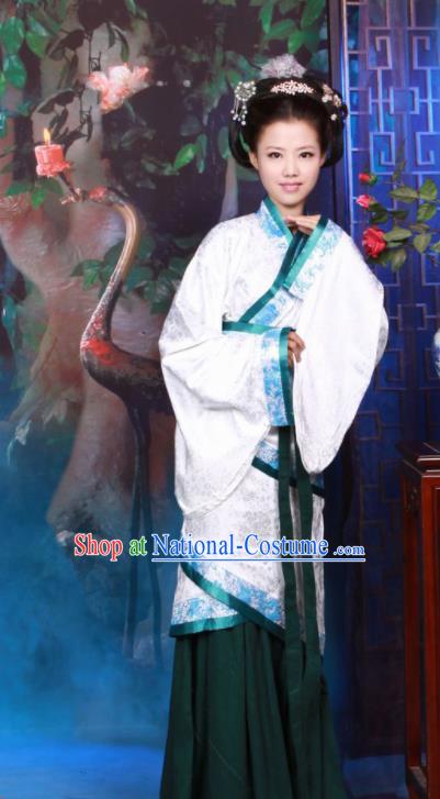 Chinese Traditional Han Dynasty Imperial Consort Historical Costumes Ancient Peri Hanfu Dress for Women