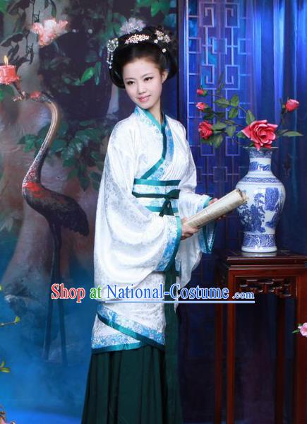 Chinese Traditional Han Dynasty Imperial Consort Historical Costumes Ancient Peri Hanfu Dress for Women