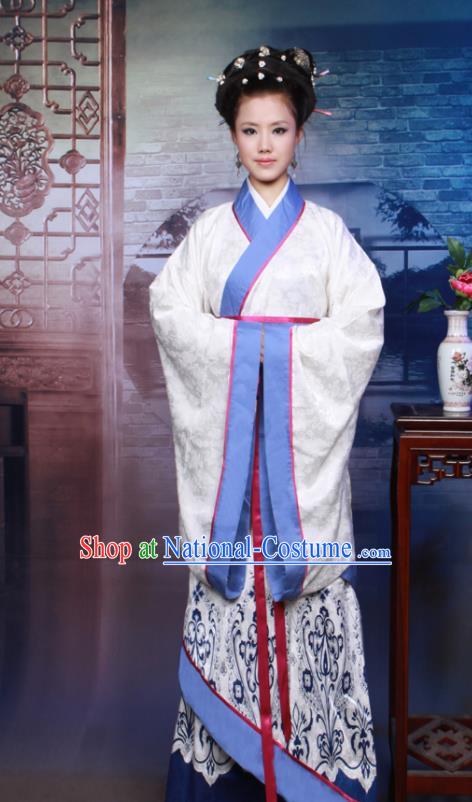 Chinese Ancient Royal Beauty Hanfu Dress Han Dynasty Imperial Concubine Historical Costumes for Women