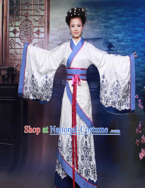 Chinese Ancient Royal Beauty Hanfu Dress Han Dynasty Imperial Concubine Historical Costumes for Women