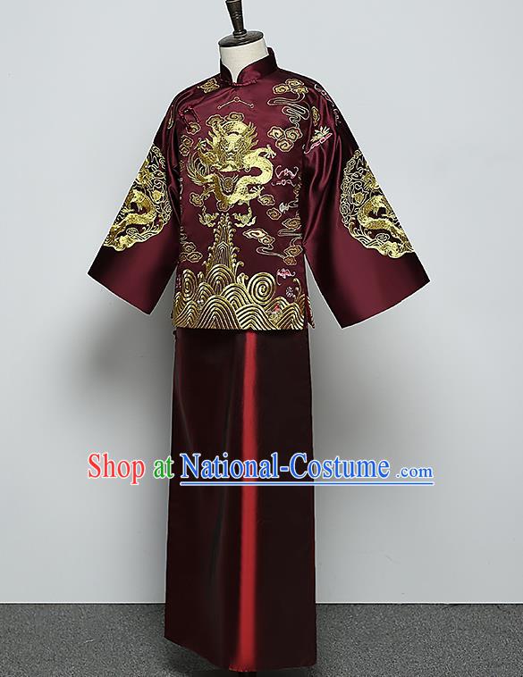 Traditional Chinese Wedding Costumes Traditional Xiuhe Suits Ancient Chinese bridal Full Dress