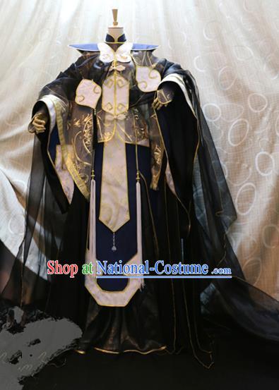 Ancient China Cosplay Han Dynasty Knight Swordsman Costumes Nobility Childe Clothing for Men